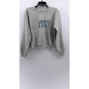 TAYLOR SWIFT Women's Gray Taylor's Version Graphic Sweatshirt SZ S